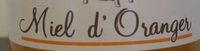 Miel D'Oranger Ingredients