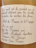 Miel Du Terroir Ingredients