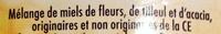 Miel Doux Tilleul & Acacia Ingredients