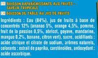 Fruit Shoot Tropical Grand Format Ingredients