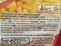 Le Hach Jambon Au Fromage La Vache Qui Rit - 2 Pices Ingredients