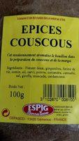 Epices Couscous Espig 100G France Ingredients