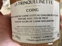 Coing Ingredients