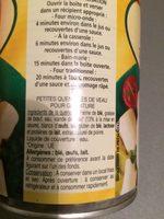 Quenelles De Veau Au Naturel JULIEN MACK Ingredients