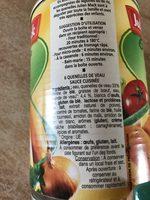 Quenelles De Veau Ingredients