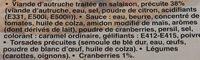 Autruche Sauce Aux Cranberries Ingredients