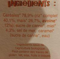 Les P'tits Zanos O'miel Ingredients