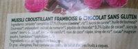Muesli Croustillant Framboise & Chocolat Ingredients