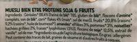 Muesli Bien-tre Ingredients