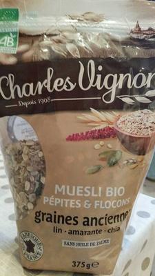 Muesli Bio Pepites Et Flocons Graines Anciennes