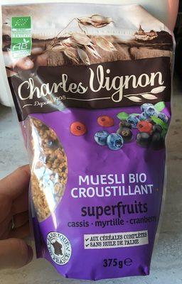Muesli Bio Croustillant Superfruits Cassis - Myrtille - Cranberry