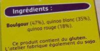 Quinoa Et Boulgour Ingredients