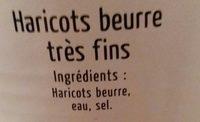 Haricots Beurre Ingredients