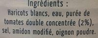 Haricots Blancs A La Tomate Ingredients
