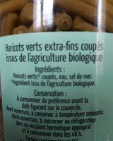 Haricots Verts Extra-fins Coups BIO Ingredients