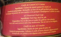 Confit De Canard Ingredients