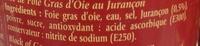 Bloc De Foie Gras D'oie Au Juranon Ingredients