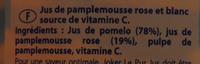 Le Pur Jus Pamplemousse Rose Et Blanc Joker Ingredients