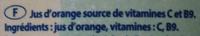 Pur Jus De Fruit D'orange Sans Pulpe Joker Ingredients