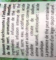 Th Vert Infus Glac Saveur Menthe Ingredients