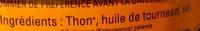 Miettes De Thon  L'huile De Tournesol Ingredients