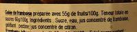 Gele Extra De Framboise Ingredients