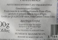 Pruneaux D'Agen Dnoyauts/stoned Prunes From Agen Ingredients