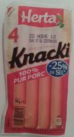 4 Original Knacki, 100 % Pur Porc (- 25 % De Sel) Report Card