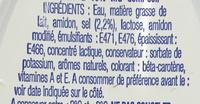 Beurre 15% Mg Ingredients