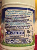 Crme Lgre Semi Epaisse Ingredients