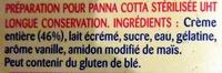 Prparation Pour Panna Cotta Ingredients