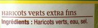 Haricots Verts(goutts Solides, En Conserve) Ingredients