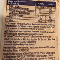 Otto Kunz Mini Brie Ile De France PQT X Ingredients