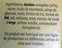 Cruesli Got Vanille Ingredients