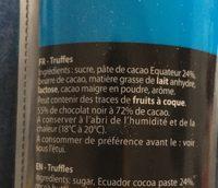 Etui Truffes Equateur Ingredients