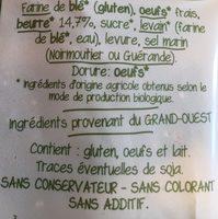 Brioche Bio En Tranches Ingredients