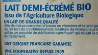 Lait Demi-crm Bio Ingredients
