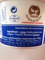 Creme Fraiche Epaisse Ingredients