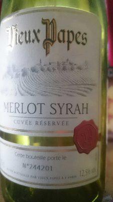 Merlot Syrah Cuve Rserve
