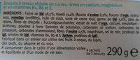 Biscuit Muesli Avoine Ingredients