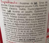 Crme Saveur Chocolat Ingredients