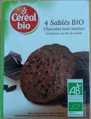 4 Sabls Bio Chocolat Noir Intense  La Farine De Bl De Meule