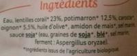 Pure Lentilles Corail Potimarron Bio Ingredients