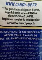 Candy'Up Arme Vanille Ingredients