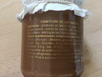 Confiture De Lait Nature Ingredients