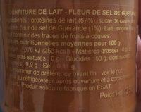 Confiture De Lait  La Fleur De Sel De Guerande Ingredients
