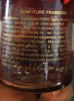 Confiture Framboise Ingredients