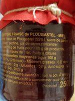 Confiture Fraise De Plougastel Ingredients