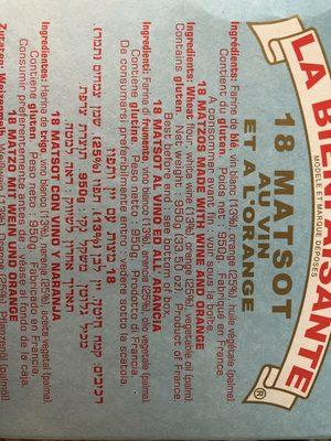 Matsot Vin Et Orange