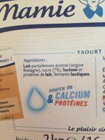 Yaourt Nature Sucr Mamie Nova, Demi-crm Ingredients